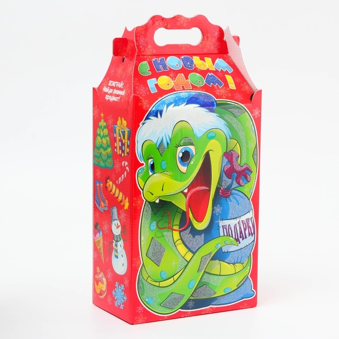 Новый год. Подарочная коробка Новогодняя Корпоратив Новый год. Подарочная коробка Новогодняя Корпоратив "Весельчаки" с игрой и анимацией 20,3 х 12,3 х 41 см.