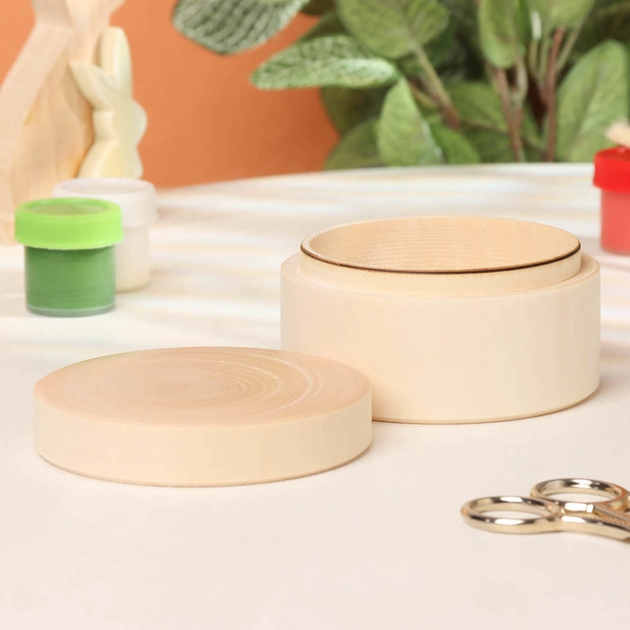 Заготовка для творчества Шкатулка прямая 5,5хd9,5 см Заготовка для творчества Шкатулка прямая 5,5хd9,5 см