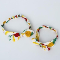 Повязка на голову для мамы и дочки &laquo;Набор для фотосессии: тропики&raquo;, 2 шт., цв. белый, M&B