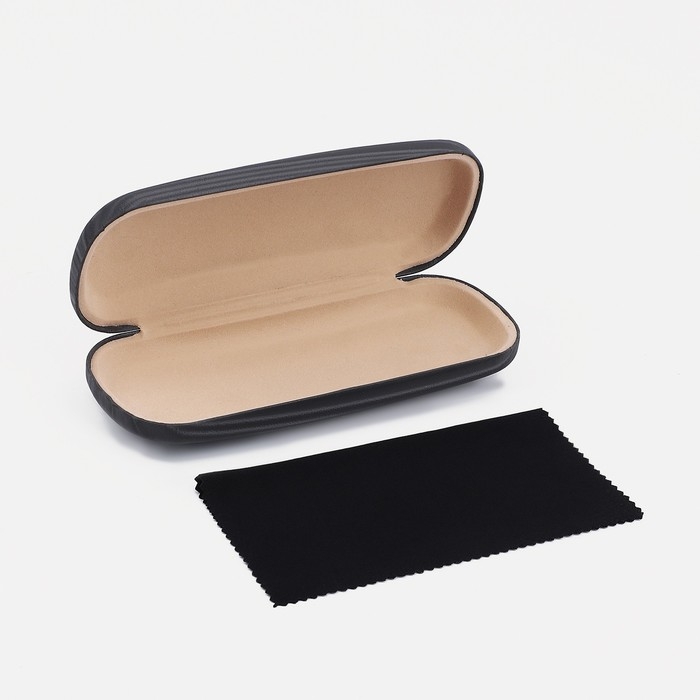 Футляр для очков на хлопушке, длина 16 см, цвет серый