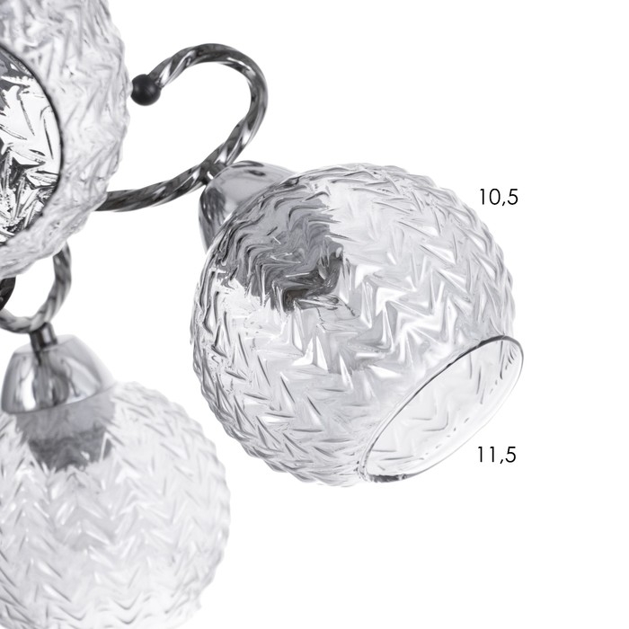 Люстра "Тереза" 5х40Вт Е27 Хром, черный хром 55х55х21см