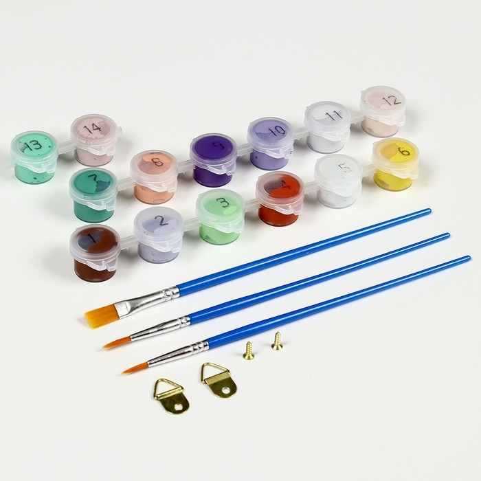 Картина по номерам на новый год на холсте с подрамником &laquo;Дедушка Мороз с драконом&raquo;, 20 х 30 см