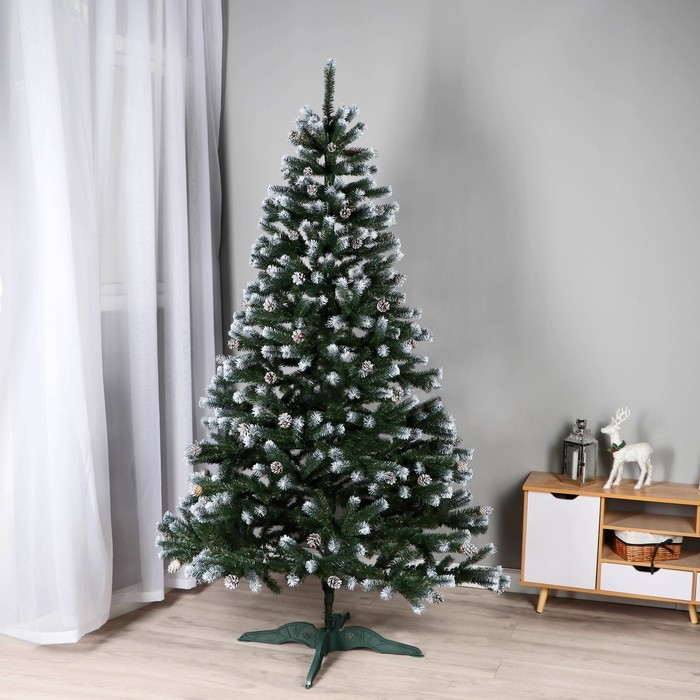 Ёлка искусственная Ёлка искусственная "Таёжная Элитная Белоснежная"(с шишками) 220 см