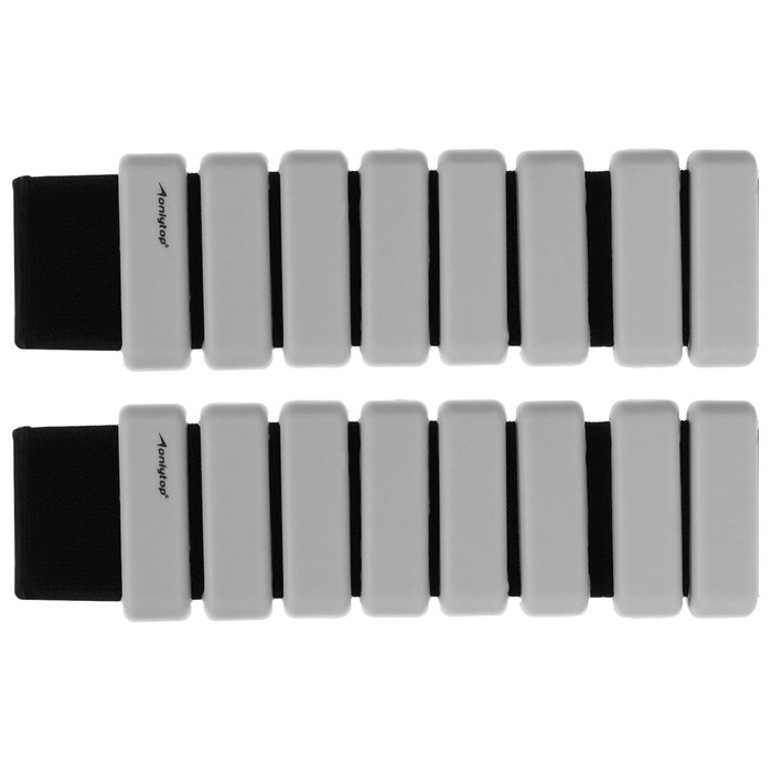 Утяжелители ONLYTOP, 2 шт. х 0,5 кг, цвет серый Утяжелители ONLYTOP, 2 шт. х 0,5 кг, цвет серый