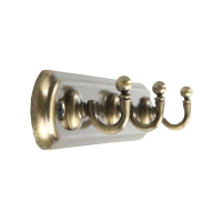 Вешалка ТУНДРА TVT002, металлическая, трёхрожковая, цвет бронза Вешалка ТУНДРА TVT002, металлическая, трёхрожковая, цвет бронза