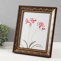 Фоторамка пластик 20х25 см "Греция" коричневая с золотом 27х32 см