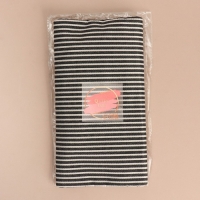 Набор кистей для макияжа &laquo;Полоски&raquo;, 8 предметов, чехол на молнии, цвет белый/чёрный