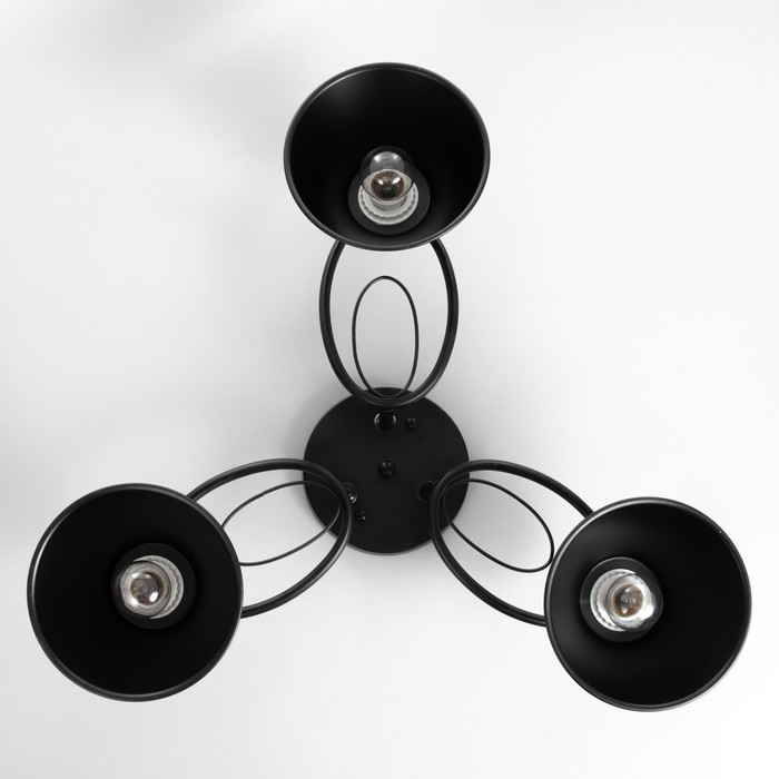 Люстра "Эдмас" 3хЕ27 40Вт черный 58х58х22 см BayerLux