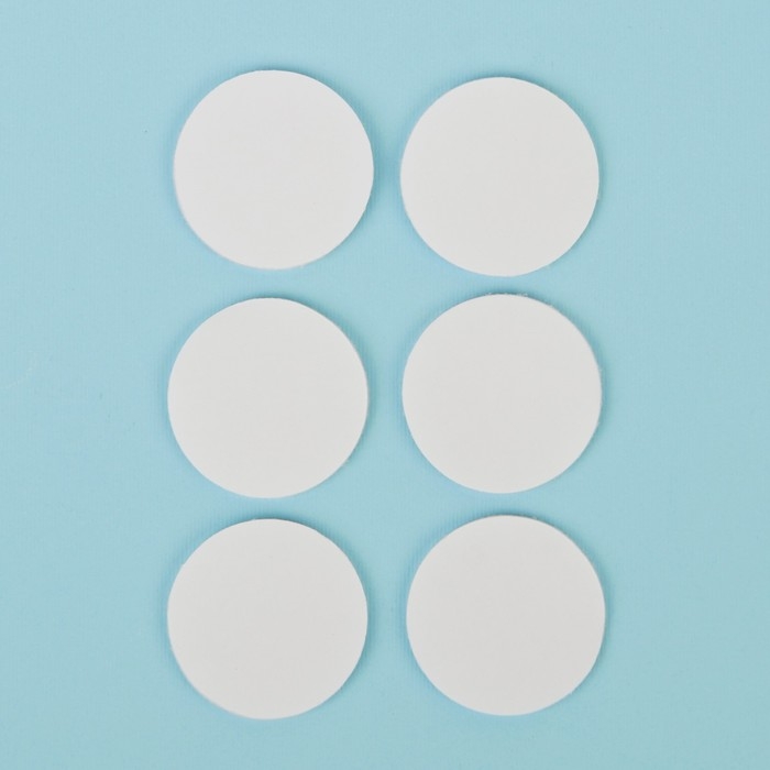Липучка на клеевой основе &laquo;Круг&raquo;, набор 6 шт., размер 1 шт. 4 см