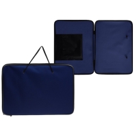 Папка для чертежей и рисунков А3, 470 х 340 х 20 мм с ручками, текстильная, внутренний карман "Творчество" синяя Папка для чертежей и рисунков А3, 470 х 340 х 20 мм с ручками, текстильная, внутренний карман "Творчество" синяя