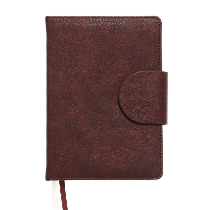 Ежедневник датированный 2024 A5 176 листов, deVENTE.Norwich, твёрдая обложка с поролоном из искусственной кожи, ляссе, кремовый блок 70 г/м2, коричневый