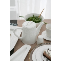 Чайник фарфоровый заварочный Magistro Rodos, 1,4 л, цвет белый