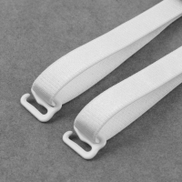 Бретели текстильные, крестообразные, 1 см, цвет белый