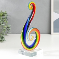 Сувенир интерьерный стекло "Завиток. Радуга" 24х12х8 см