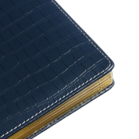 Ежедневник датированный 2024 A5 176 листов, deVENTE.Wild, твёрдая обложка из искусственной кожи, золотой срез, ляссе, кремовый блок 70 г/м2, синий