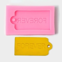 Молд &laquo;Навсегда&raquo; силикон,, 6&times;3,5&times;0,8 см, цвет розовый