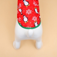 Новый год. Майка "Новогодние ночь", размер 2XL (ДС 42, ОШ 34, ОГ 48 см), красная Новый год. Майка "Новогодние ночь", размер 2XL (ДС 42, ОШ 34, ОГ 48 см), красная