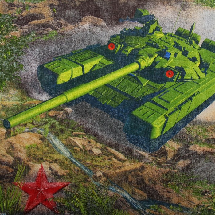 Постельное бельё &laquo;Этель&raquo; 1.5 сп Танки 143*215 см, 150*214 см, 50*70 см, бязь 125 г/м2