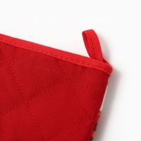 Новый год.Варежка-прихватка Этель Winter season 20х28см,саржа, 100% хл, ватин 250г/м2