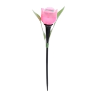 Садовый светильник на солнечной батарее «Тюльпан розовый», 4.5 × 29 × 4.5 см, 1 LED, свечение белое Садовый светильник на солнечной батарее «Тюльпан розовый», 4.5 × 29 × 4.5 см, 1 LED, свечение белое