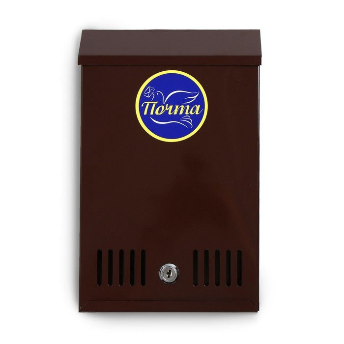 Ящик почтовый с замком, вертикальный, коричневый Ящик почтовый с замком, вертикальный, коричневый