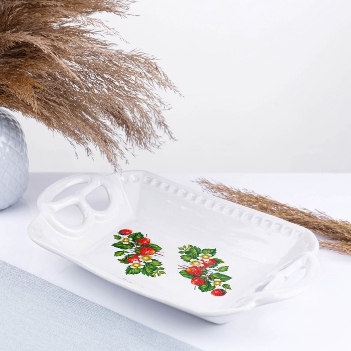 Хлебница Хлебница "Роспись" белая 32х18см БЕЛЫЙ МИКС