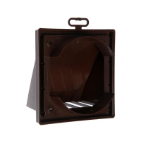 Выход стенной ERA 1515К12,5ФВ кор, с обратным клапаном, с фланцем d=125 мм, коричневый