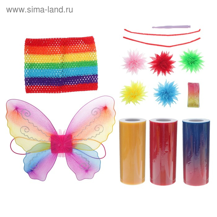Карнавальный костюм «Бабочка радужная», сделай сам, корсет, ленты, брошки, аксессуары Карнавальный костюм «Бабочка радужная», сделай сам, корсет, ленты, брошки, аксессуары