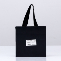 Пакет крафт с квадратным дном и окном  15 Х 15 Х 15 см Черный, 1шт