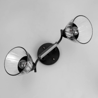 Люстра потолочная "Аррон"  E27 2х40Вт черный 46х19х24см