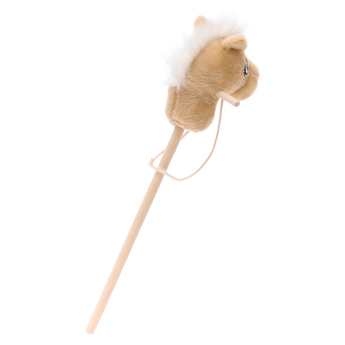 Мягкая игрушка &laquo;Конь-скакун&raquo;, на палке, цвет бежевый