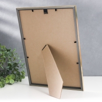 Фоторамка пластик "Палитра" 21х30 см, золото, с ножкой