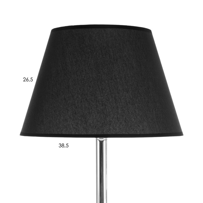 Торшер 16440/1BK Е27 40Вт черно-хромовый 38х38х157 см