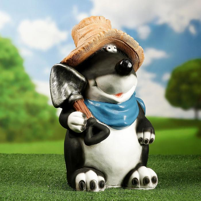 Садовая фигура Садовая фигура "Крот в шляпе" 26х26х45см МИКС