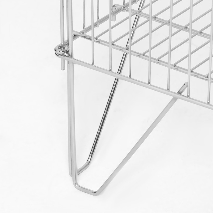 Корзина-накопитель, разборная, 62&times;62&times;80 см, цвет хром