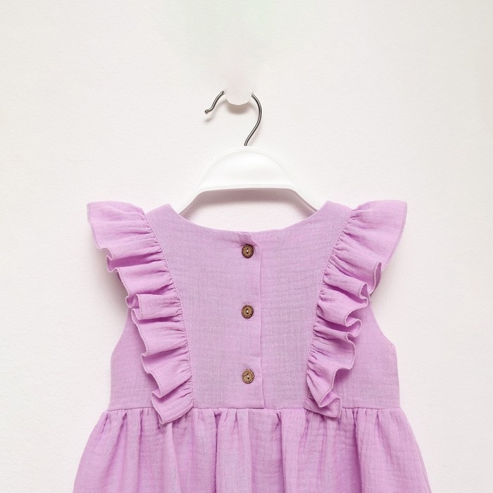 Платье детское с рюшей KAFTAN "Муслин", р.30 (98-104 см) лиловый