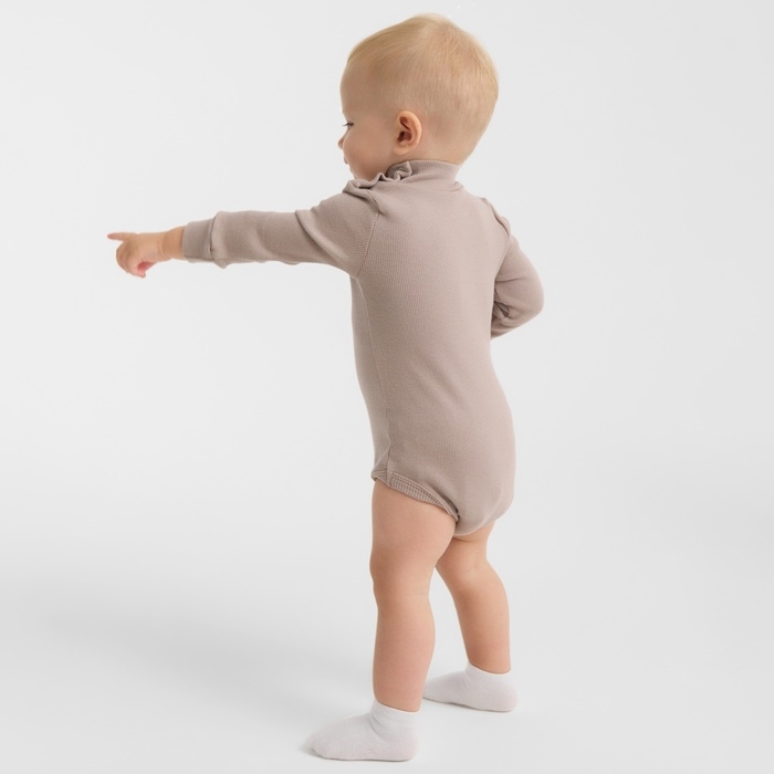 Боди-водолазка детская MINAKU, цвет коричневый, рост 62-68 см Боди-водолазка детская MINAKU, цвет коричневый, рост 62-68 см