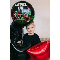 Воздушный шар фольгированный 18" &laquo;Левел ап&raquo; круг