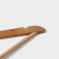 Плечики - вешалки для одежды Доляна, 44,5&times;23 см, 3 шт, с перекладиной, широкие плечики, деревянные сорт B