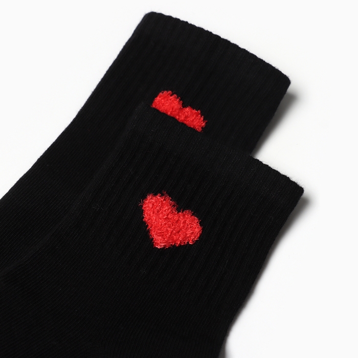Носки детские Носки детские "Сердечко" MINAKU, цвет черный, 16-18 см