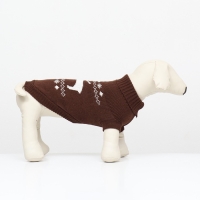 Свитер "Олень",  M (ДС 30, ОШ 27, ОГ 40 см), коричневый