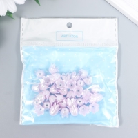 Бусины для творчества пластик "Цветок ландыша жемчужный" набор 40 шт сиреневый 1х0,9х0,9 см Бусины для творчества пластик "Цветок ландыша жемчужный" набор 40 шт сиреневый 1х0,9х0,9 см