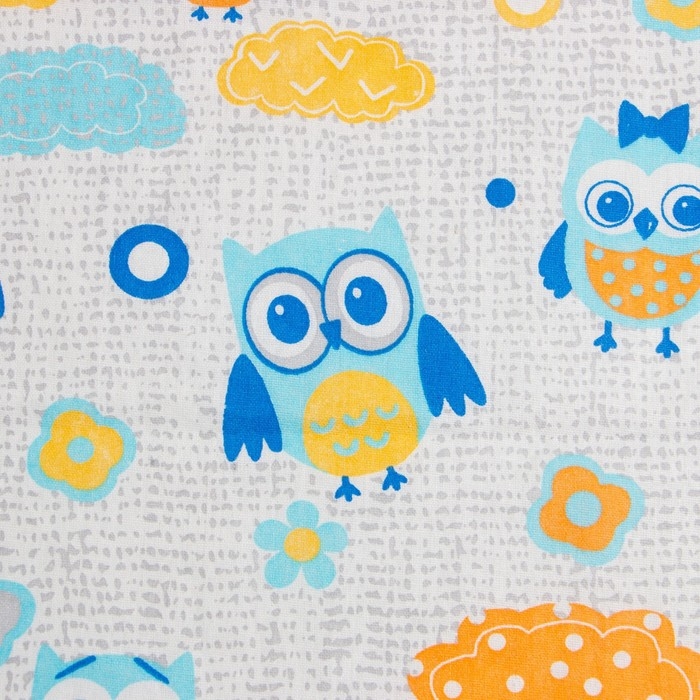 Пеленка Крошка Я "Совушки", 70*120 см, 100% хлопок