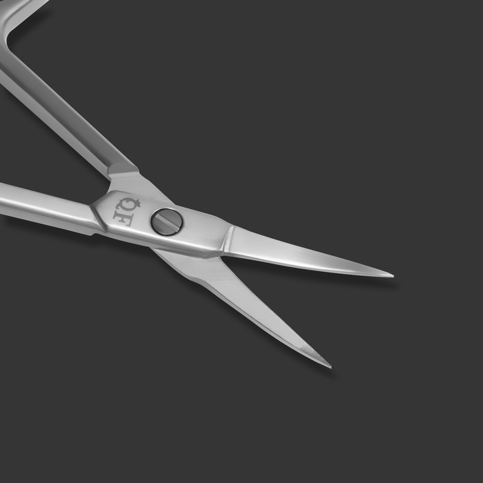 Ножницы маникюрные &laquo;Premium&raquo;, для кутикулы, загнутые, узкие, 9,3 см, на блистере, цвет серебристый