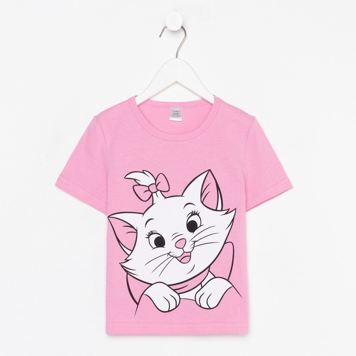 Футболка для девочки Disney &laquo;Мари&raquo;, рост 122-128 (34), цвет розовый