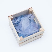 Наполнитель из перьев для шаров и подарков, серебро с глиттером, 10-12см 8 г