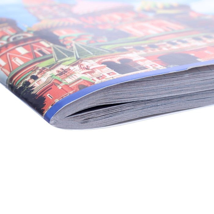 Тетрадь 96 листов в клетку Calligrata Тетрадь 96 листов в клетку Calligrata "Россия", обложка мелованный картон, блок №2, белизна 75% (серые листы), МИКС