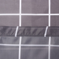 Штора для ванной Этель "Клетка", цв. серый, 180х180 см, полиэстер Штора для ванной Этель "Клетка", цв. серый, 180х180 см, полиэстер