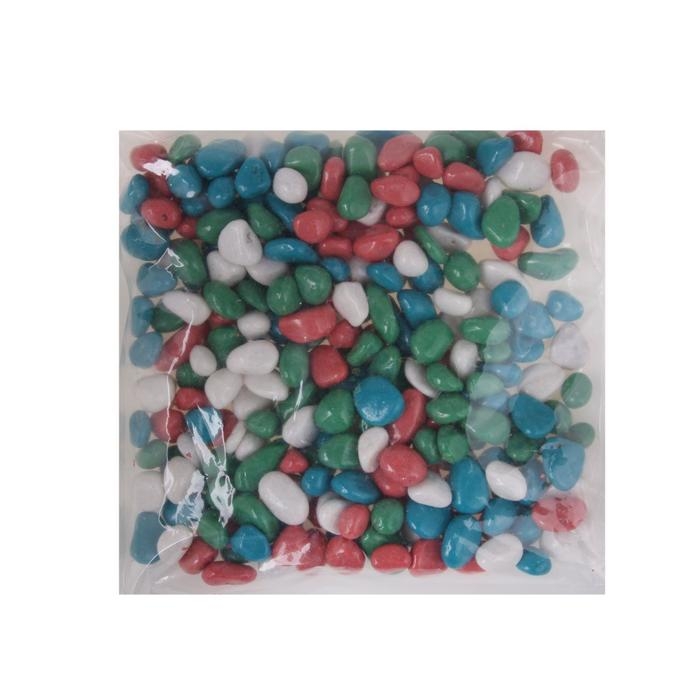 Грунт для аквариума Грунт для аквариума "Галька цветная, салатовый-белый-бирюзовый-розовый" 800г фр 8-12 мм