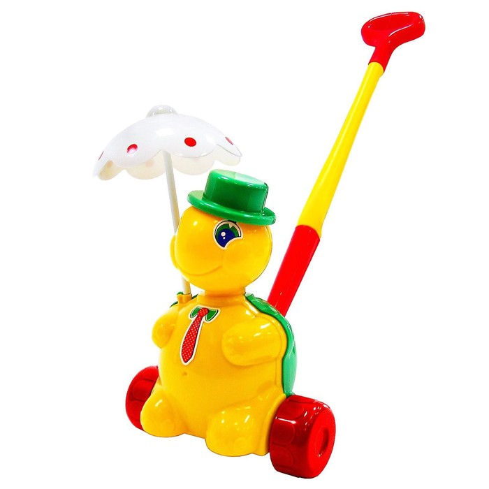 Каталка - черепашка «Тортилла», длина ручки 49 см, цвета МИКС Каталка - черепашка «Тортилла», длина ручки 49 см, цвета МИКС